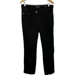 Judy Blue High Rise Criss Cross Waist Straight Leg Dad Jeans Stretch Sz 32